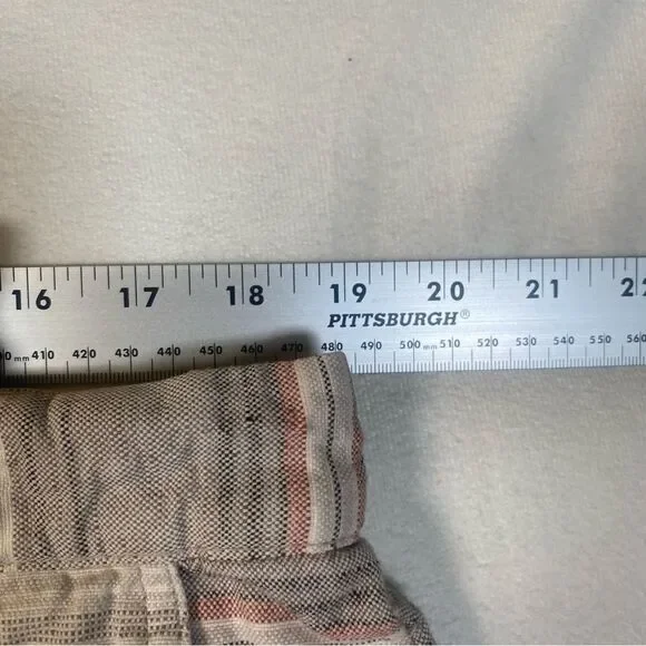 St John's Bay Linen Blend Striped Shorts Size 38 - Picture 9 of 11